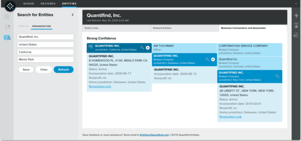 Quantifind use OpenCorporates legal entity data